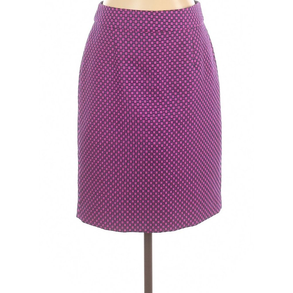 Banana Republic Pink/Navy Patterned Pencil Skirt